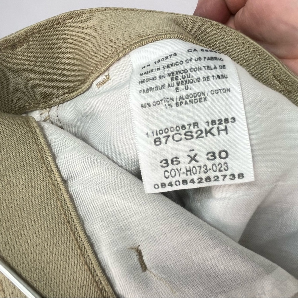 Wrangler Comfort Solutions Series Tan Khaki Pleated Front Dress Pants Sz 36x30 - Picture 4 of 5